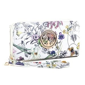 Women's Floral Vegan Leather Wallet Purse